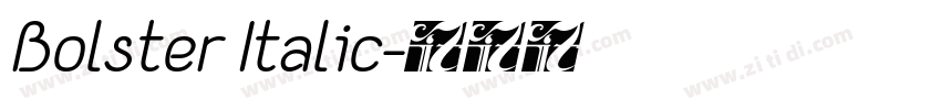 Bolster Italic字体转换